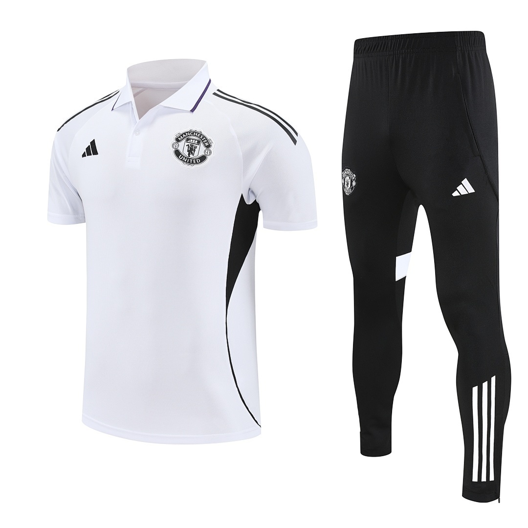 AAA Quality Man Utd 25/26 White/Black Training Kit Jerseys